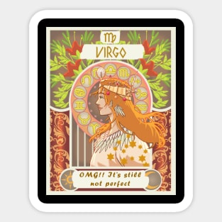 Virgo e zodíaco Sticker